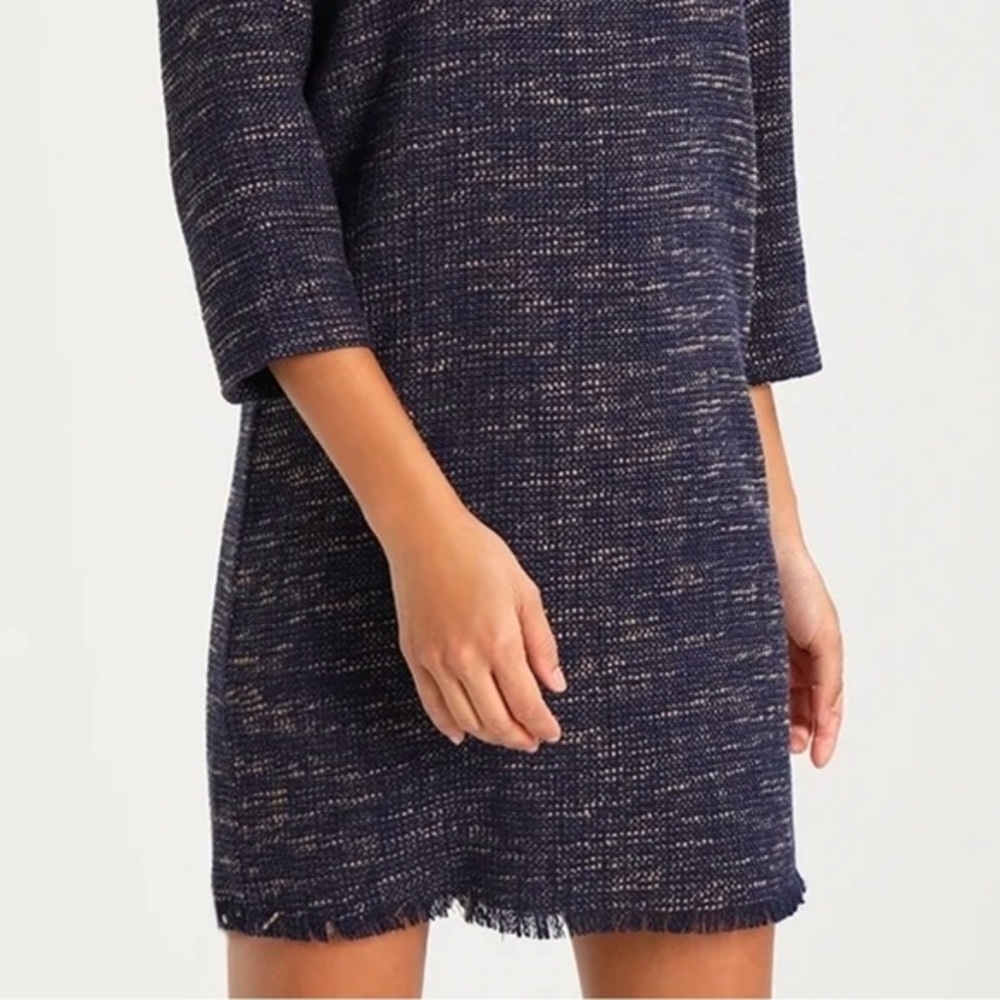 Joules Deep Blue Textured Knit dress -excellent quality and condition Large